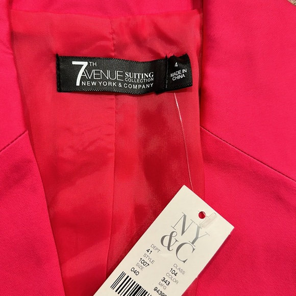 NEW-Woman 7th Avenue Suiting Collection NewYork &Company,Pink,Suit Jacket/Blazer - Picture 2 of 9